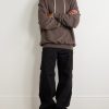 Oversized Organic Cotton-Jersey Hoodie - OU Oversized Organic Cotton-Jersey Hoodie - OU