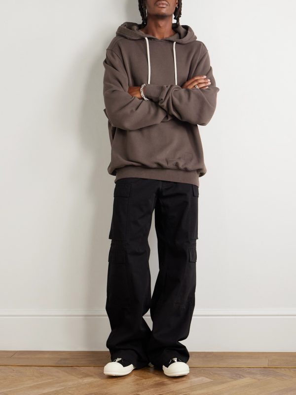 Oversized Organic Cotton-Jersey Hoodie - OU Oversized Organic Cotton-Jersey Hoodie - OU