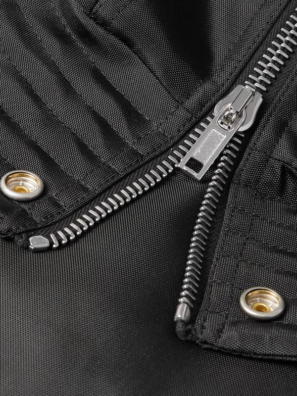 Alice Cropped Padded Nylon-Canvas Hooded Bomber Jacket - E1 Alice Cropped Padded Nylon-Canvas Hooded Bomber Jacket - E1