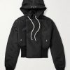 Alice Cropped Padded Nylon-Canvas Hooded Bomber Jacket Alice Cropped Padded Nylon-Canvas Hooded Bomber Jacket