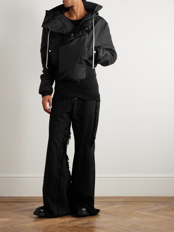 Alice Cropped Padded Nylon-Canvas Hooded Bomber Jacket - OU Alice Cropped Padded Nylon-Canvas Hooded Bomber Jacket - OU