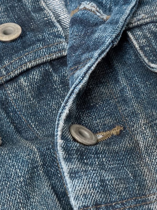 Distressed Denim Trucker Jacket - CU Distressed Denim Trucker Jacket - CU
