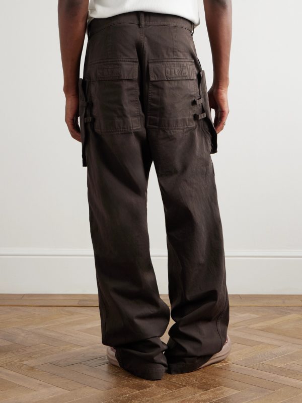 Stefan Wide-Leg Cotton-Twill Cargo Trousers - BK
