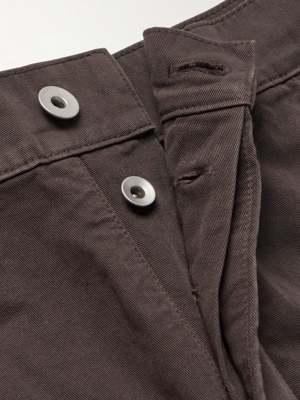 Stefan Wide-Leg Cotton-Twill Cargo Trousers - E1