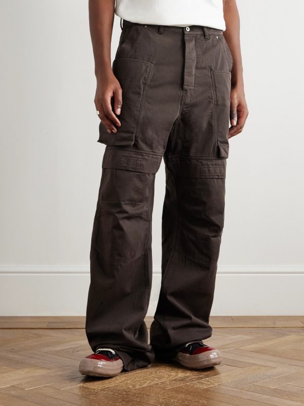 Stefan Wide-Leg Cotton-Twill Cargo Trousers - FR