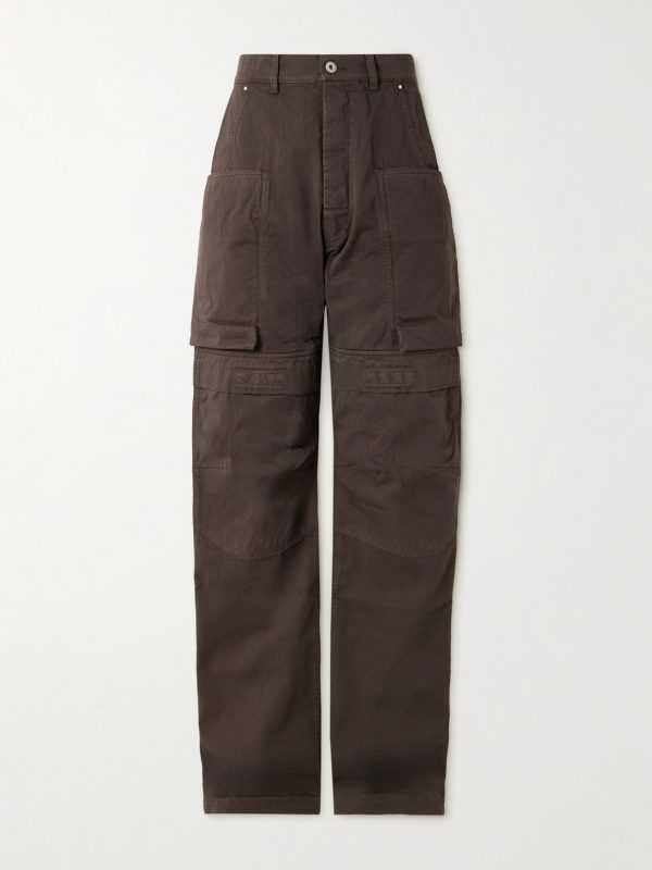 Stefan Wide-Leg Cotton-Twill Cargo Trousers