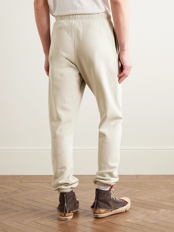 Team Dept Tapered Embroidered Printed Cotton-Jersey Sweatpants - BK