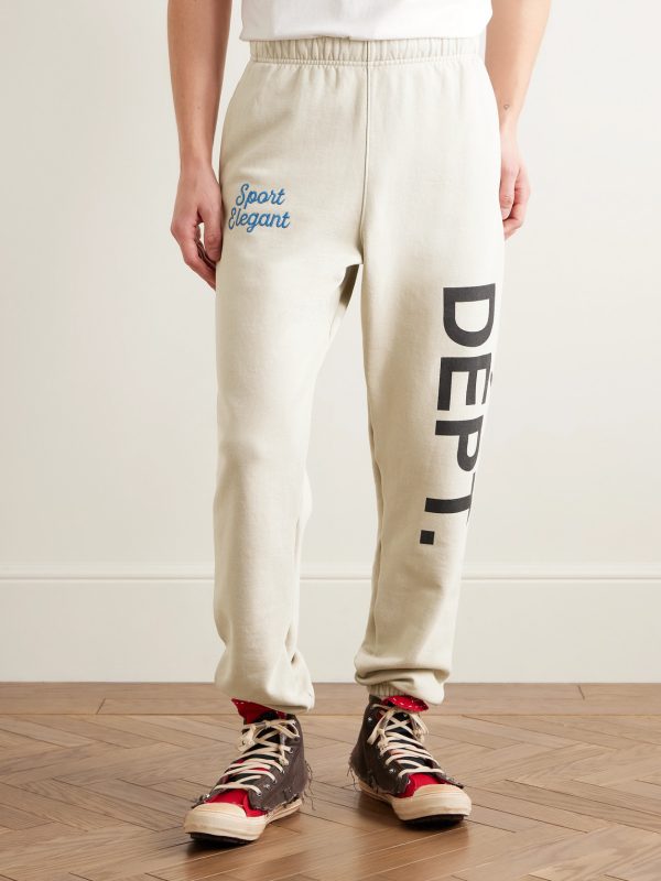 Team Dept Tapered Embroidered Printed Cotton-Jersey Sweatpants - FR