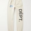 Team Dept Tapered Embroidered Printed Cotton-Jersey Sweatpants