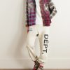 Team Dept Tapered Embroidered Printed Cotton-Jersey Sweatpants - OU