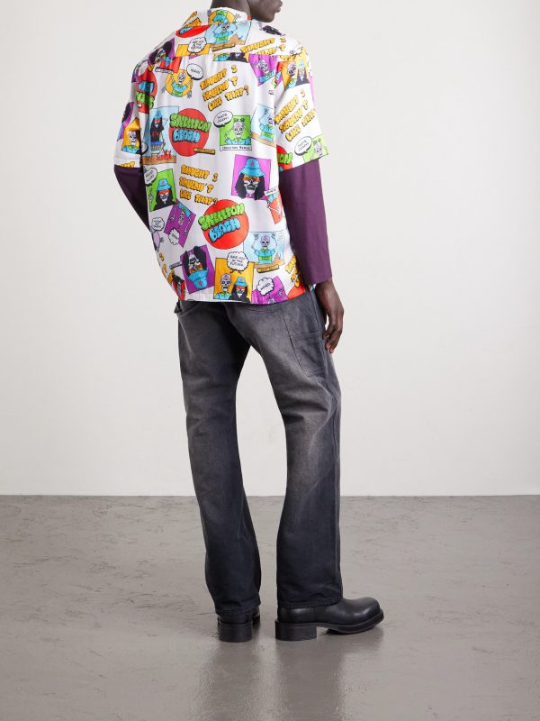 Skeleton Beach Edition Wilson Printed Twill Shirt - BK Skeleton Beach Edition Wilson Printed Twill Shirt - BK