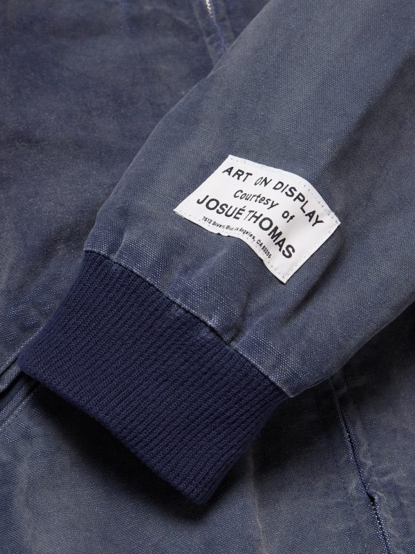 Mechanic Corduroy-Trimmed Logo-Print Cotton Bomber Jacket - E1 Mechanic Corduroy-Trimmed Logo-Print Cotton Bomber Jacket - E1