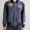 Mechanic Corduroy-Trimmed Logo-Print Cotton Bomber Jacket - FR Mechanic Corduroy-Trimmed Logo-Print Cotton Bomber Jacket - FR