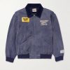 Mechanic Corduroy-Trimmed Logo-Print Cotton Bomber Jacket Mechanic Corduroy-Trimmed Logo-Print Cotton Bomber Jacket