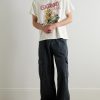 Rally Glittered Logo-Print Cotton-Jersey T-Shirt - OU