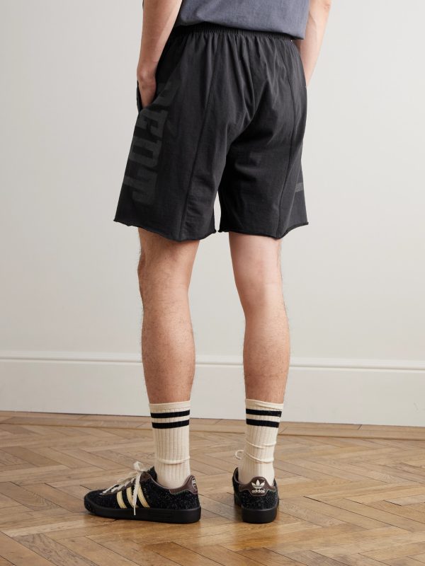 Dept Fitness Straight-Leg Printed Cotton-Jersey Shorts - BK