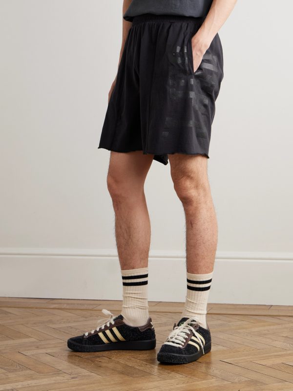 Dept Fitness Straight-Leg Printed Cotton-Jersey Shorts - FR