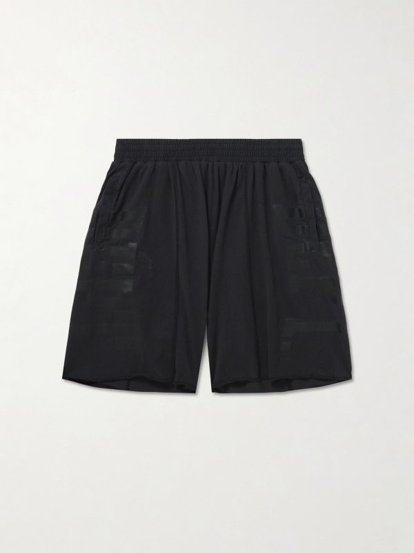 Dept Fitness Straight-Leg Printed Cotton-Jersey Shorts