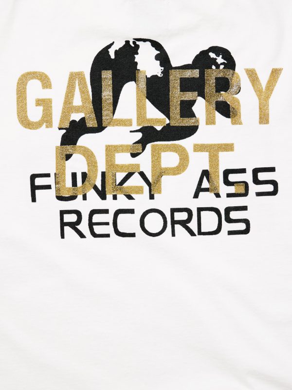 Funky Ass Records Glittered Printed Cotton-Jersey T-Shirt - E1 Funky Ass Records Glittered Printed Cotton-Jersey T-Shirt - E1