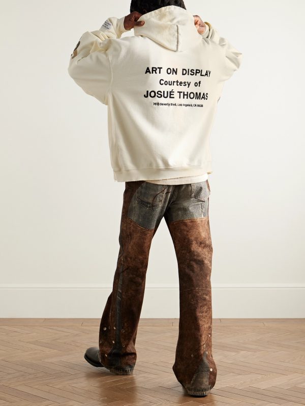 Studio Oversized Logo-Print Embroidered Cotton-Jersey Hoodie - OU Studio Oversized Logo-Print Embroidered Cotton-Jersey Hoodie - OU