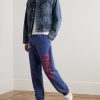 Team Dept Tapered Embroidered Printed Cotton-Jersey Sweatpants - OU