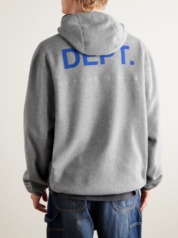 Trail Logo-Print Fleece Hoodie - BK Trail Logo-Print Fleece Hoodie - BK