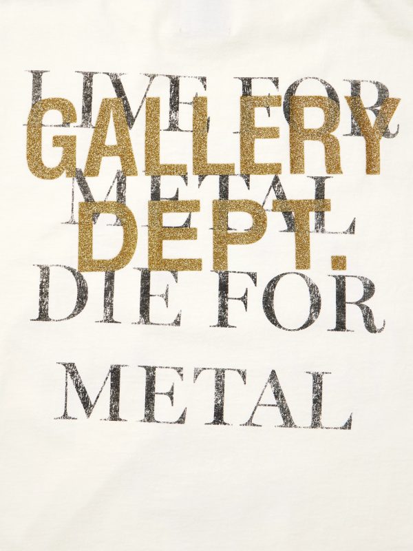 Live For Metal Glittered Printed Cotton-Jersey T-Shirt - E1