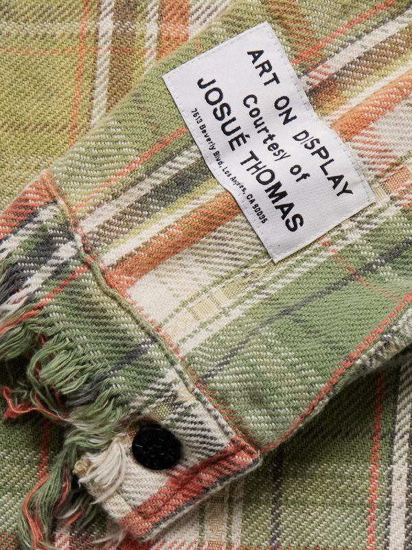 Marley Logo-Appliquéd Distressed Checked Cotton-Flannel Shirt - E1 Marley Logo-Appliquéd Distressed Checked Cotton-Flannel Shirt - E1