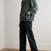 Post Workout Logo-Print Wide-Leg Cotton-Jersey Sweatpants - OU