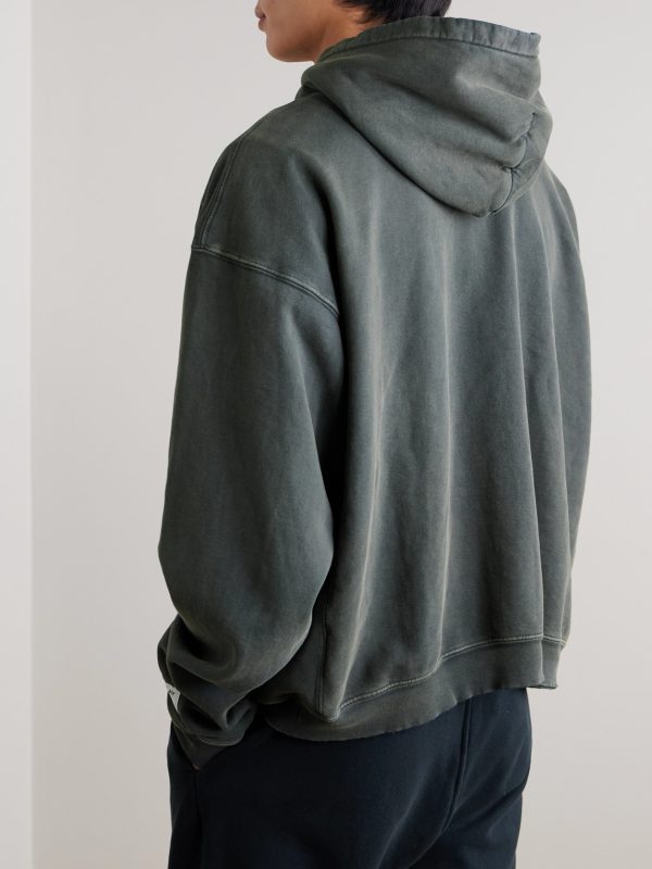 Oversized Logo-Debossed Cotton-Jersey Hoodie - BK Oversized Logo-Debossed Cotton-Jersey Hoodie - BK
