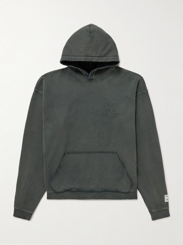 Oversized Logo-Debossed Cotton-Jersey Hoodie Oversized Logo-Debossed Cotton-Jersey Hoodie