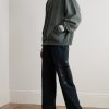 Oversized Logo-Debossed Cotton-Jersey Hoodie - OU Oversized Logo-Debossed Cotton-Jersey Hoodie - OU