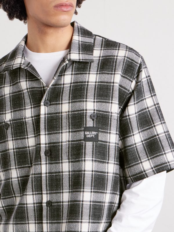 Playground Logo-Appliquéd Checked Wool and Cotton-Blend Shirt - CU