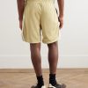 Venice Court Wide-Leg Logo-Print Webbing-Trimmed Mesh Shorts - BK Venice Court Wide-Leg Logo-Print Webbing-Trimmed Mesh Shorts - BK