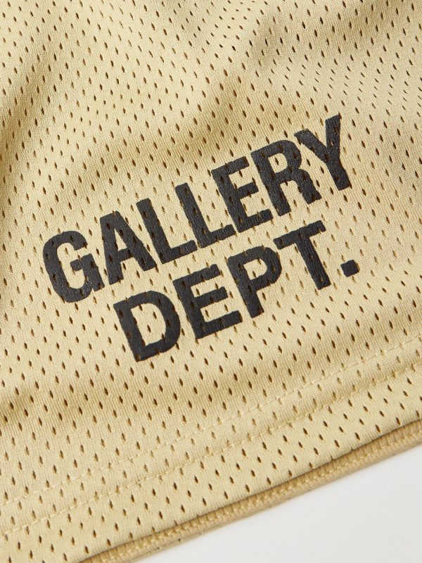 Venice Court Wide-Leg Logo-Print Webbing-Trimmed Mesh Shorts - CU Venice Court Wide-Leg Logo-Print Webbing-Trimmed Mesh Shorts - CU