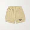 Venice Court Wide-Leg Logo-Print Webbing-Trimmed Mesh Shorts Venice Court Wide-Leg Logo-Print Webbing-Trimmed Mesh Shorts