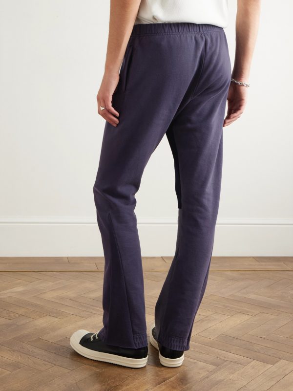 Flared Panelled Logo-Print Cotton-Jersey Sweatpants - BK