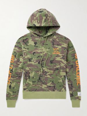 Camouflage and Logo-Print Cotton-Jersey Hoodie Camouflage and Logo-Print Cotton-Jersey Hoodie