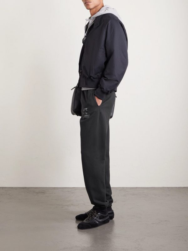 Tapered Logo-Print Cotton-Jersey Sweatpants - OU Tapered Logo-Print Cotton-Jersey Sweatpants - OU