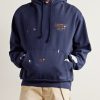 Logo-Print Paint-Splattered Cotton-Jersey Hoodie - FR