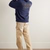 Logo-Print Paint-Splattered Cotton-Jersey Hoodie - OU