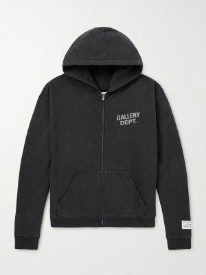 90's Logo-Print Cotton-Jersey Zip-Up Hoodie 90's Logo-Print Cotton-Jersey Zip-Up Hoodie