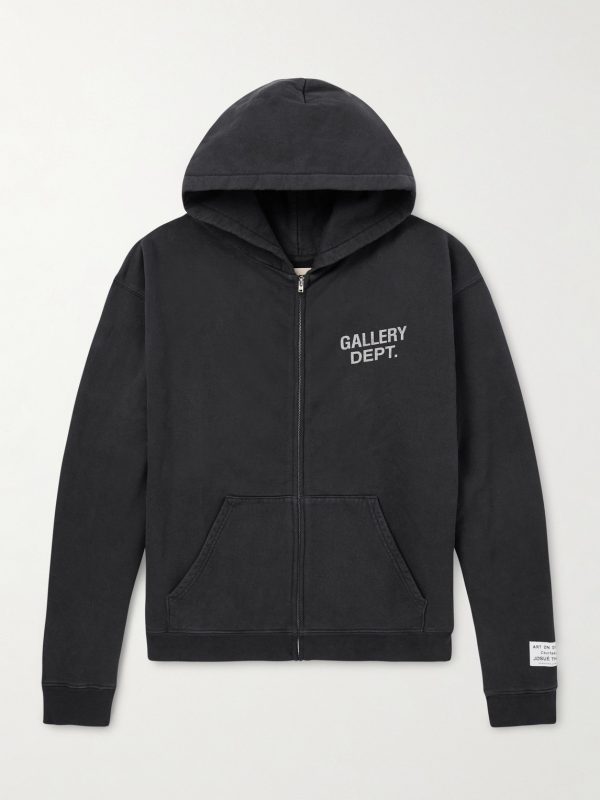 90's Logo-Print Cotton-Jersey Zip-Up Hoodie 90's Logo-Print Cotton-Jersey Zip-Up Hoodie