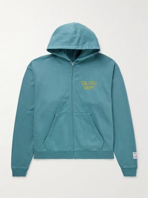 90's Logo-Print Cotton-Jersey Zip-Up Hoodie 90's Logo-Print Cotton-Jersey Zip-Up Hoodie