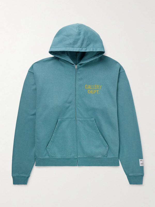 90's Logo-Print Cotton-Jersey Zip-Up Hoodie 90's Logo-Print Cotton-Jersey Zip-Up Hoodie