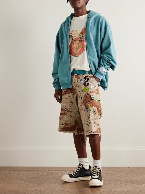 90's Logo-Print Cotton-Jersey Zip-Up Hoodie - OU 90's Logo-Print Cotton-Jersey Zip-Up Hoodie - OU