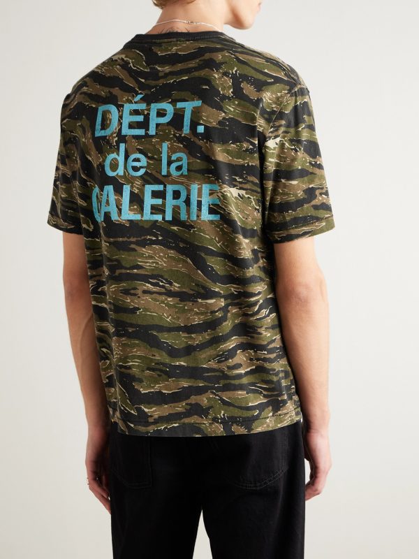 French Camouflage Logo-Print Cotton-Jersey T-Shirt - BK