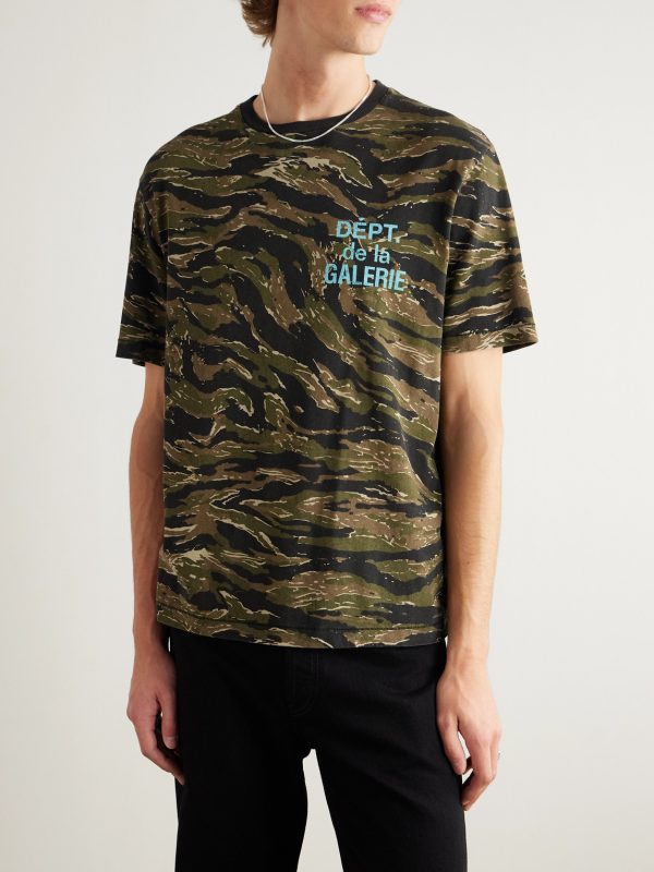 French Camouflage Logo-Print Cotton-Jersey T-Shirt - FR