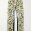 Flared Patchwork Camouflage and Logo-Print Cotton-Jersey Sweatpants Flared Patchwork Camouflage and Logo-Print Cotton-Jersey Sweatpants