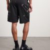 Studio Gym Straight-Leg Paint-Splattered Mesh Shorts - BK Studio Gym Straight-Leg Paint-Splattered Mesh Shorts - BK